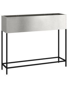 Vaso da Giardino Rialzato Argento 100 x 26 x 82 cm 2