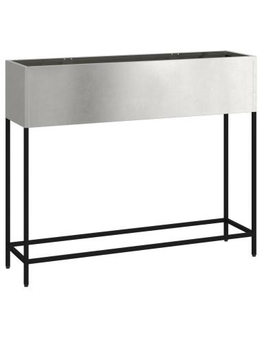 Vaso da Giardino Rialzato Argento 100 x 26 x 82 cm