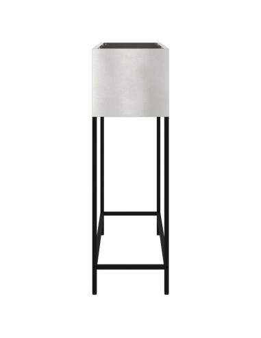 Vaso da Giardino Rialzato Argento 100 x 26 x 82 cm