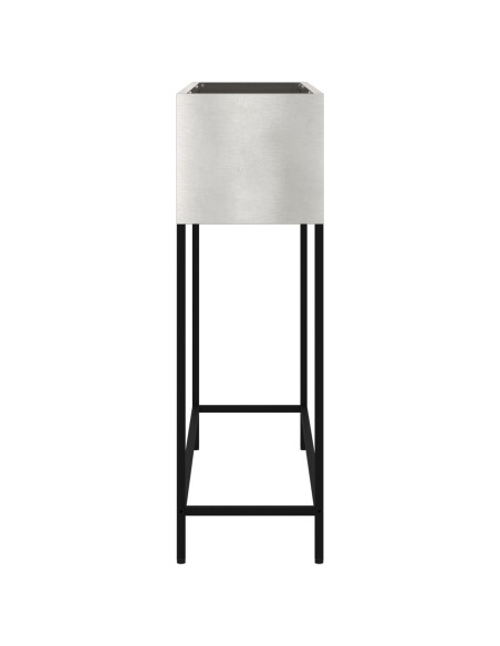 Vaso da Giardino Rialzato Argento 100 x 26 x 82 cm