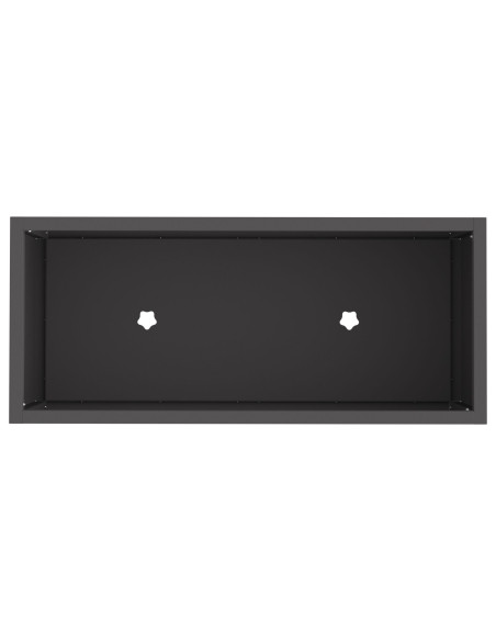 Fioriera Elevata 60x26x45 cm Acciaio Nero