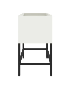 Vaso da Giardino Rialzato Bianco 60 x 26 x 45 cm Acciaio 2