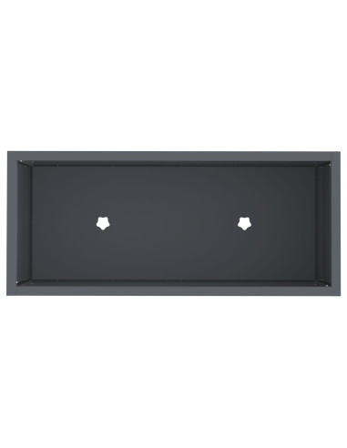 Vaso da Giardino Rialzato Antracite 60 x 26 x 45 cm Acciaio