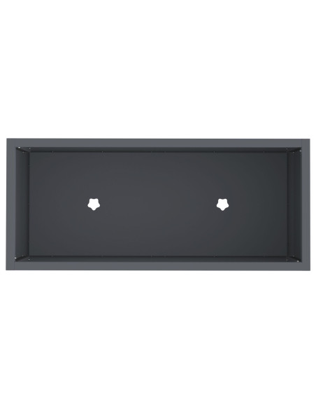 Fioriera Sollevata 60x26x45 cm Acciaio Antracite