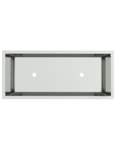 Vaso da Giardino Rialzato Argento 60 x 26 x 45 cm