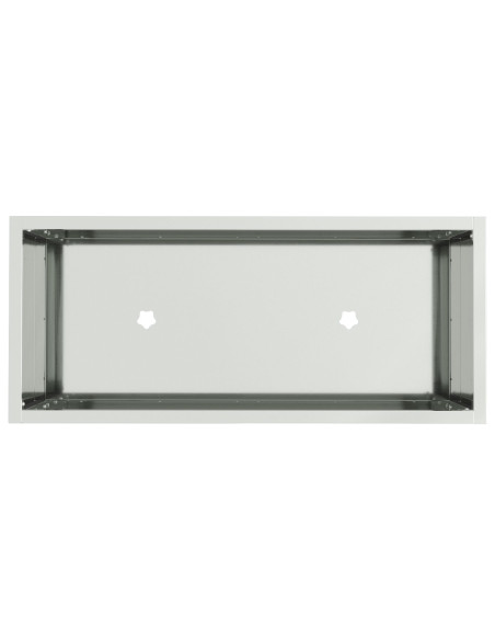 Vaso da Giardino Rialzato Argento 60 x 26 x 45 cm