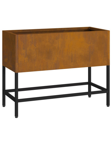 Vaso da Giardino Rialzato Ruggine 60 x 26 x 45 cm