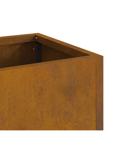 Fioriera rialzata 60x26x45 cm in acciaio resistente alle intemperie