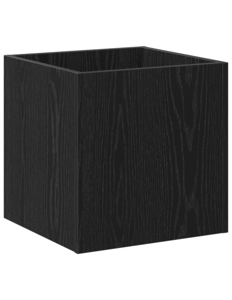 Scatola per piante  Nero Rovere 40x40x40 cm Legno ingegnerizzato