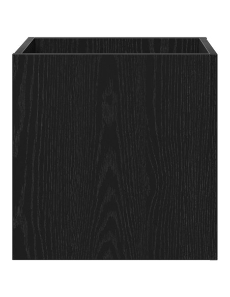 Scatola per piante  Nero Rovere 40x40x40 cm Legno ingegnerizzato
