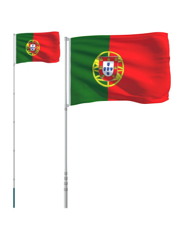 Asta e Bandiera Portogallo 5,55 m Alluminio