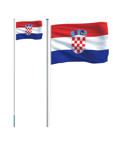 Asta e Bandiera Croazia 6,23 m Alluminio