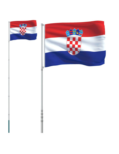 Asta e Bandiera Croazia 5,55 m Alluminio