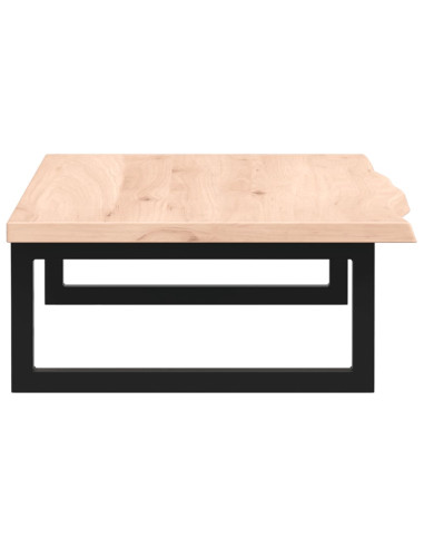 Ripiano a Parete per Lavabo in Acciaio e Massello di Rovere