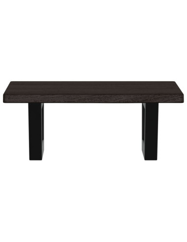 Ripiano a Parete per Lavabo in Acciaio e Massello di Rovere