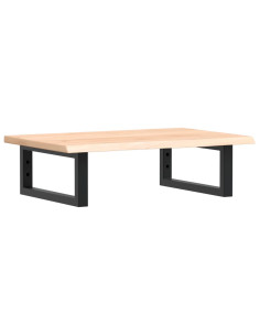 Ripiano a Parete per Lavabo in Acciaio e Massello di Rovere