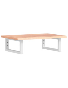 Ripiano a Parete per Lavabo in Acciaio e Massello di Rovere