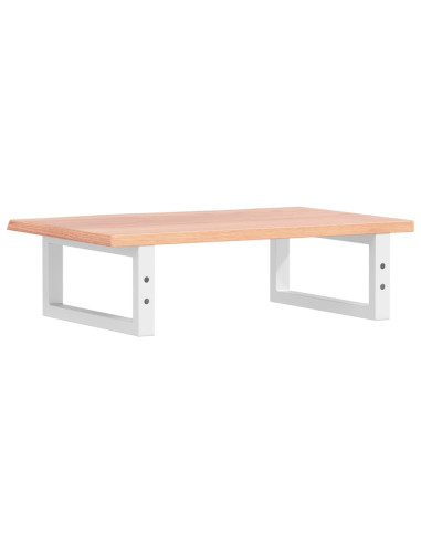 Ripiano a Parete per Lavabo in Acciaio e Massello di Rovere