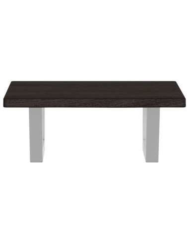 Ripiano a Parete per Lavabo in Acciaio e Massello di Rovere