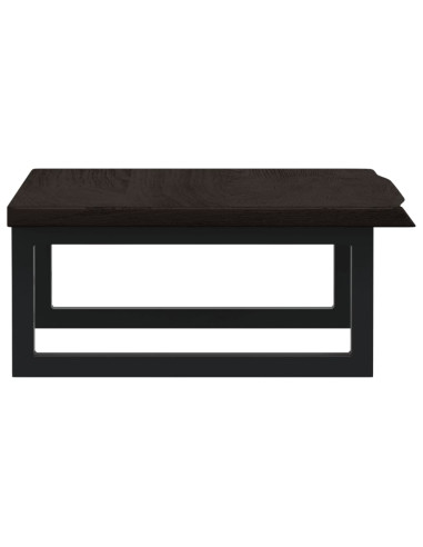 Ripiano a Parete per Lavabo in Acciaio e Massello di Rovere