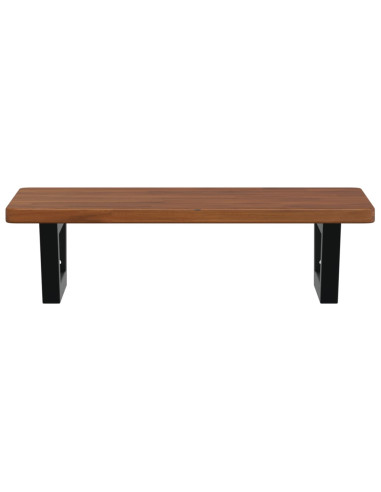 Ripiano a Parete per Lavabo in Acciaio e Massello di Rovere