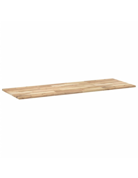 Piano Scrivania Non Trattato 120x50x2cm Legno Massello Acacia