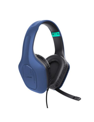 Trust GXT 415B Zirox Auricolare Cablato A Padiglione Gaming Blu