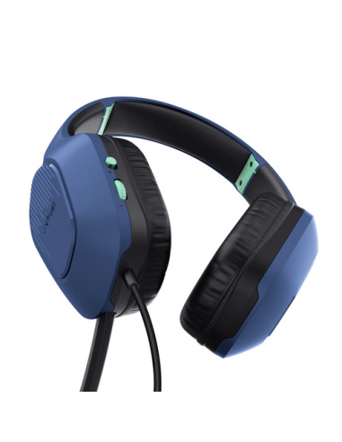 Trust GXT 415B Zirox Auricolare Cablato A Padiglione Gaming Blu