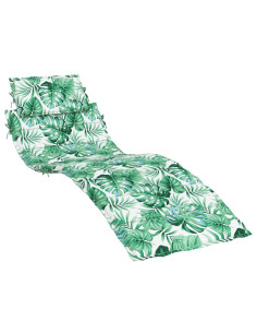 Cuscino per Lettino con Motivo a Foglie in Tessuto Oxford