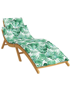 Cuscino per Lettino con Motivo a Foglie in Tessuto Oxford 2