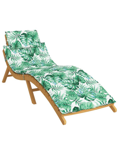 Cuscino per Lettino con Motivo a Foglie in Tessuto Oxford