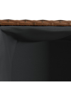 Fioriere da Giardino con 2 Vasi Marrone 72x30x32 cm Polyrattan