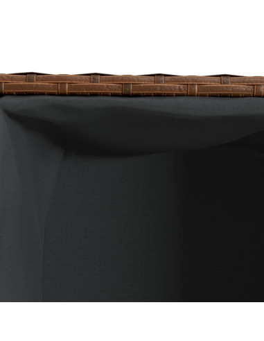 Fioriere da Giardino con 2 Vasi Marrone 72x30x32 cm Polyrattan