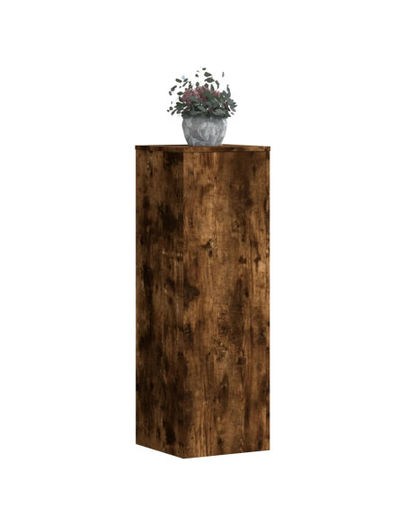 Supporto per Piante Rovere Fumo 33x33x100 cm in Truciolato
