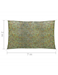 Rete Mimetica con Custodia 2x7 m Verde