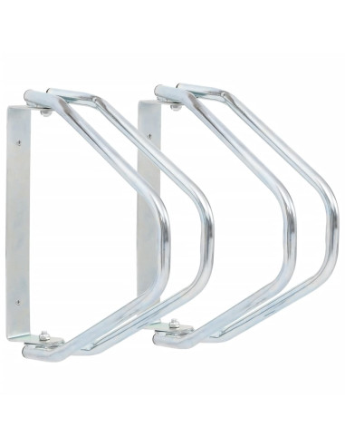 Supporto per Bici a Parete 2 pz in Acciaio Zincato