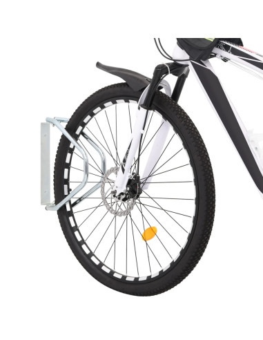 Supporto per Bici a Parete 2 pz in Acciaio Zincato