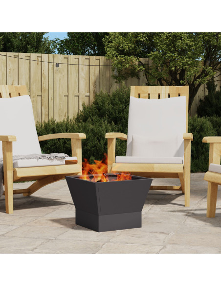 Focolare Nero 40 x 40 x 35 cm Acciaio