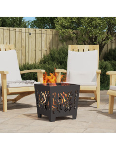 Focolare Nero 40 x 40 x 40 cm Acciaio