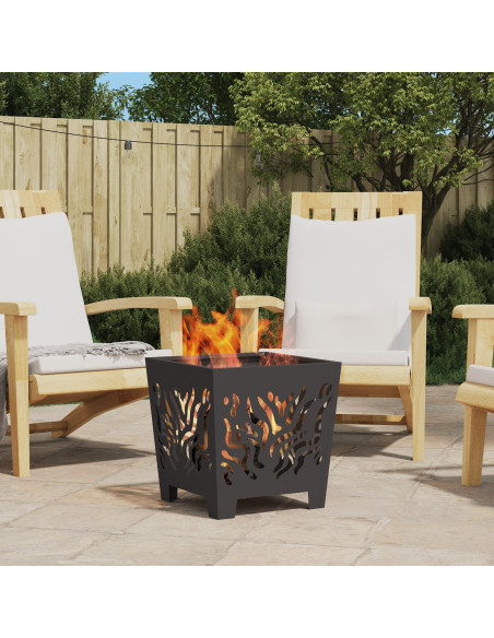 Focolare Nero 40 x 40 x 40 cm Acciaio