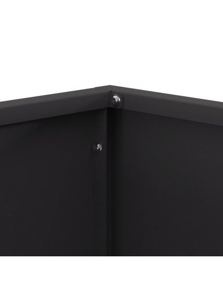 Focolare Quadrato Nero 40x40x30 cm Acciaio