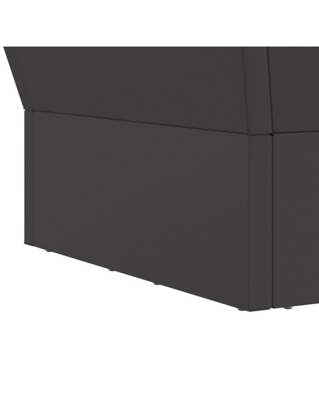 Focolare Quadrato Nero 40x40x30 cm Acciaio