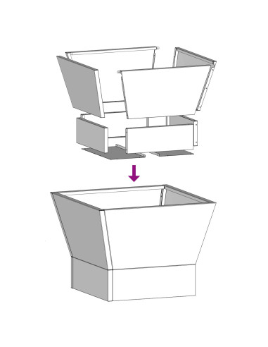Focolare Nero 40 x 40 x 35 cm Acciaio