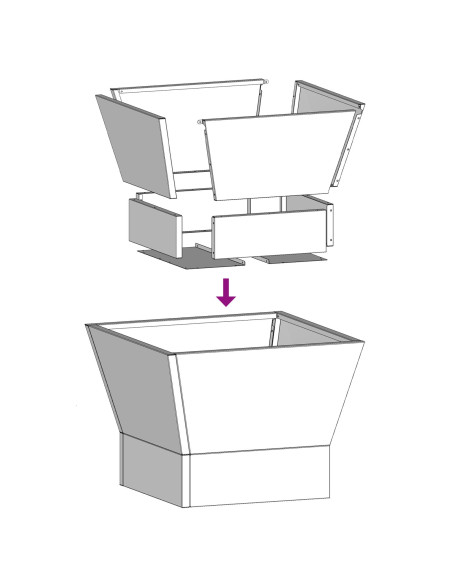 Focolare Nero 40 x 40 x 35 cm Acciaio