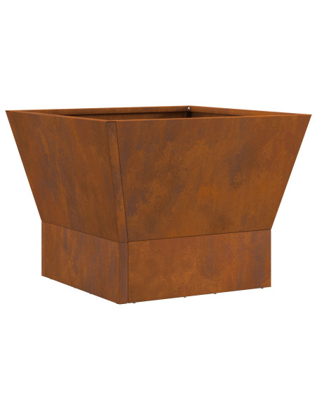 Focolare Quadrato 40x40x30 cm in Acciaio Invecchiato