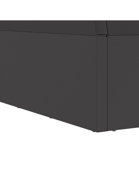 Fire Pit Quadrato Nero 60x60x35 cm in Acciaio