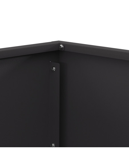 Fire Pit Quadrato Nero 60x60x35 cm in Acciaio