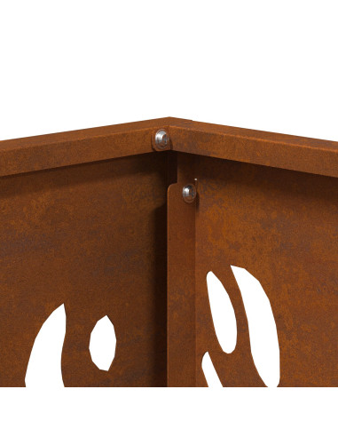 Focolare Marrone 40 x 40 x 40 cm Acciaio