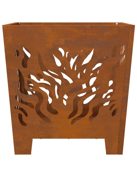 Focolare Marrone 40 x 40 x 40 cm Acciaio