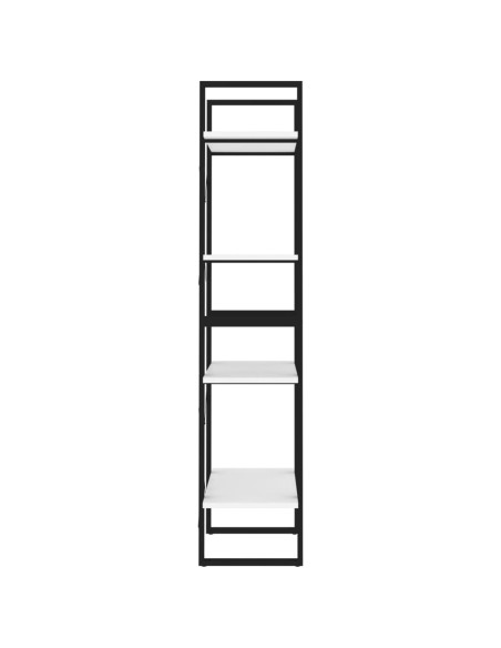 Libreria a 4 Ripiani Bianca 60x30x140 cm in Legno Multistrato
